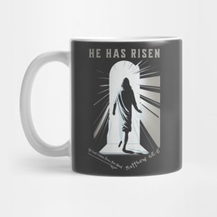 He Has Risen Matthew 28:6 Bible Verse V2 Mug